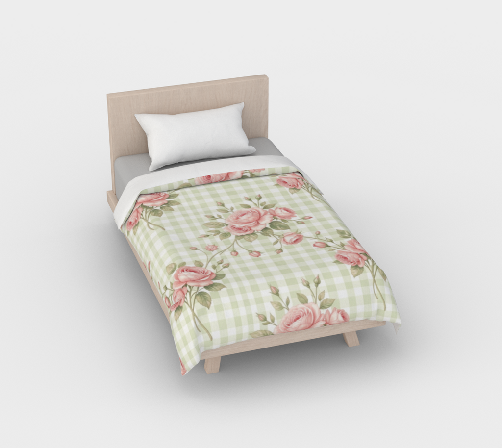 Vintage Country Gingham Rose