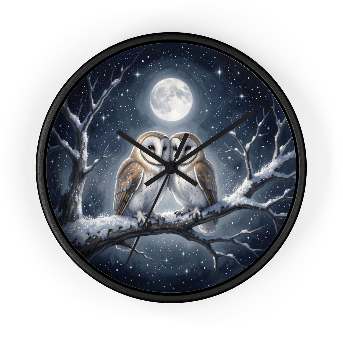 Moonlit Owl Wall Clock