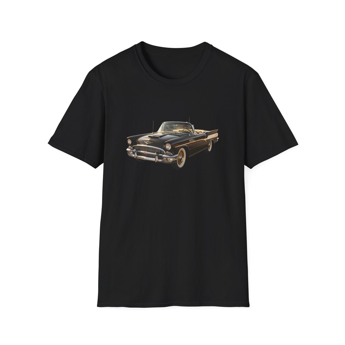 Classic Black Convertible Car Tee — Vintage Car Graphic T-Shirt