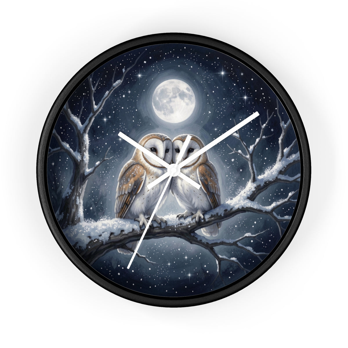 Moonlit Owl Wall Clock