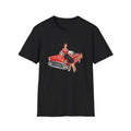 Vintage Pin-Up Girl with Red Classic Car T-Shirt