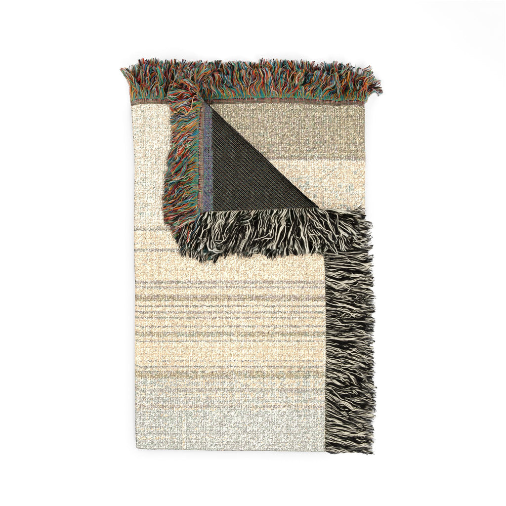 Modern Patchwork Woven Blanket – Neutral Geometric Throw for Living Room, Cozy Home Décor Gift