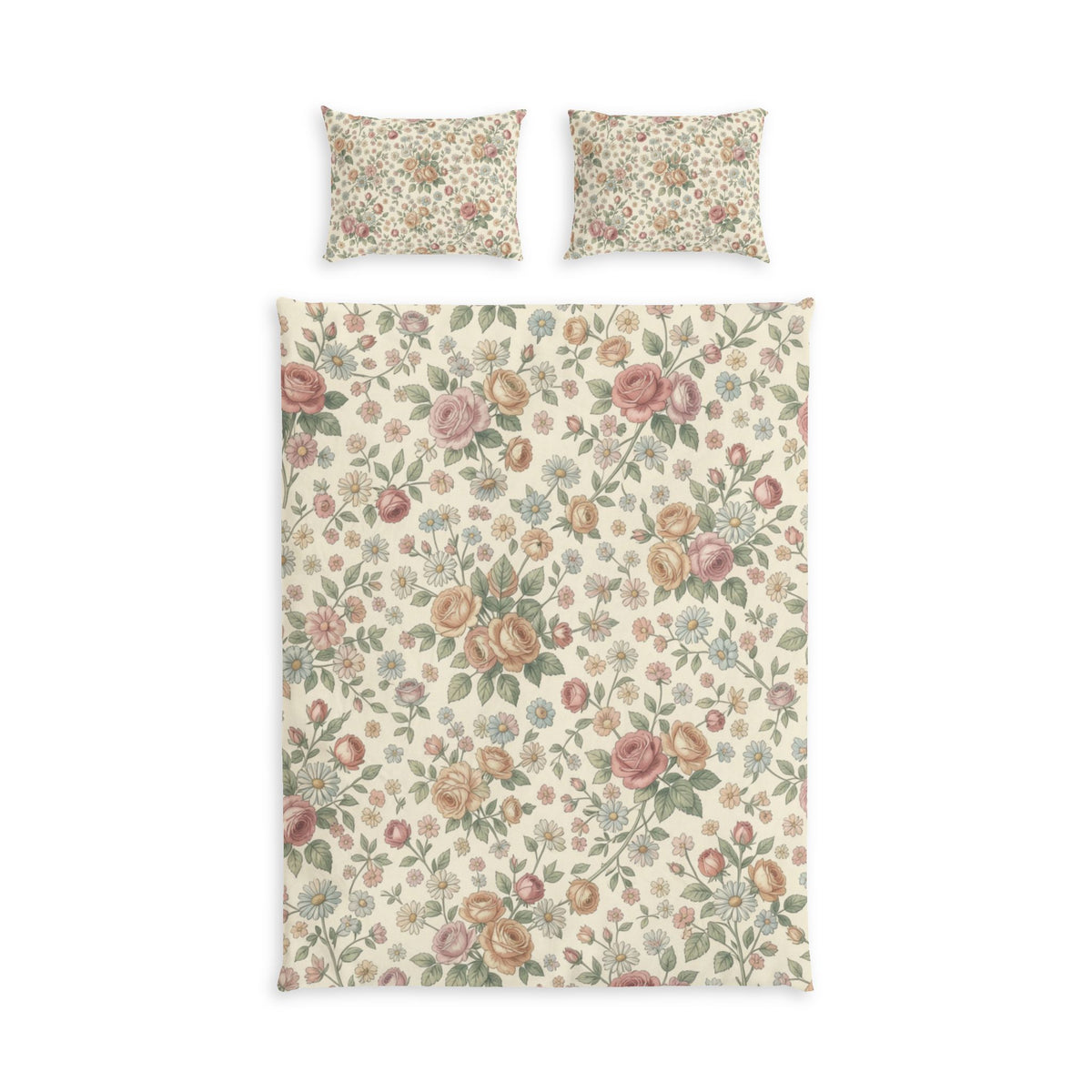 Vintage Floral Cotton Bed Set