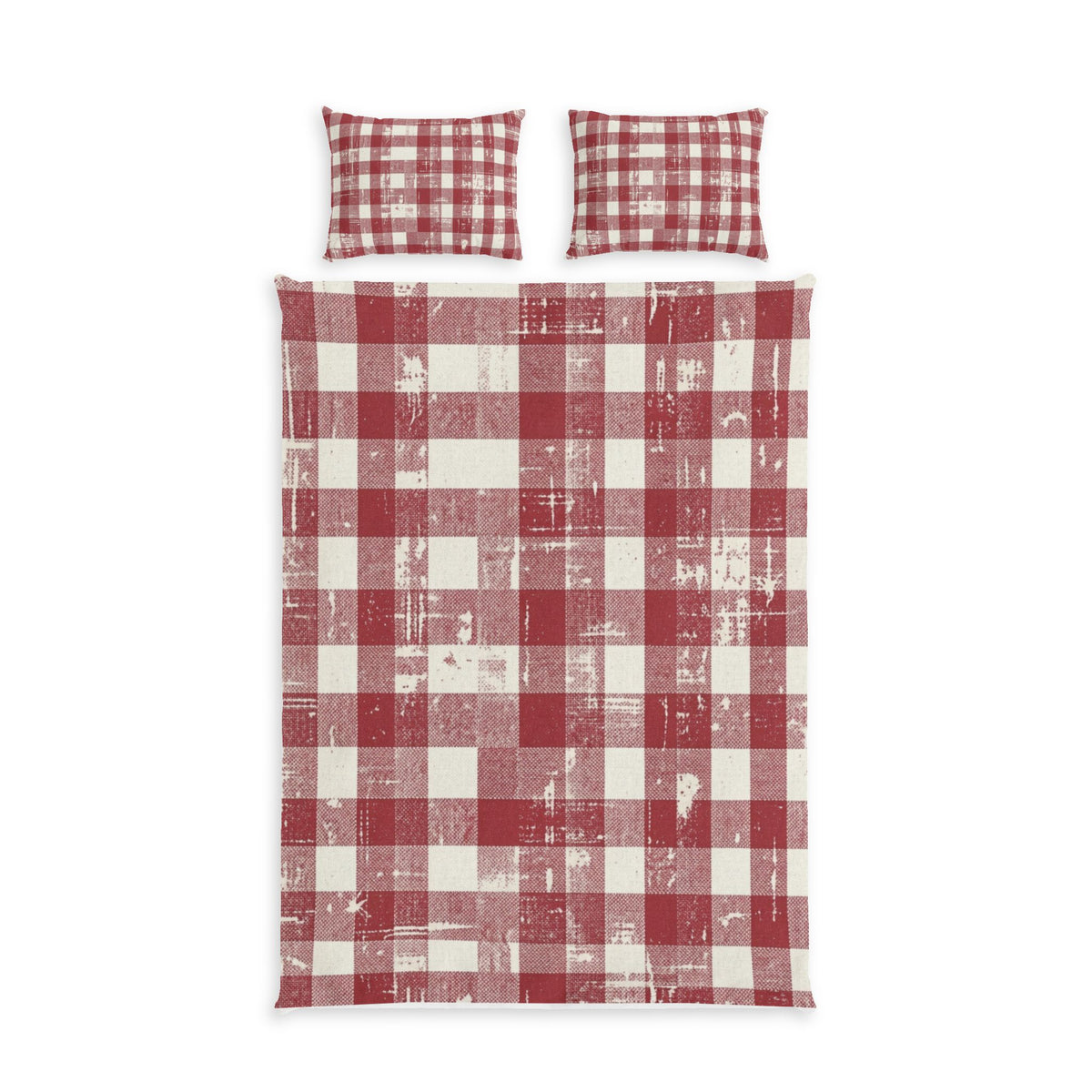 Rustic Red Buffalo Plaid Cotton Bed Set