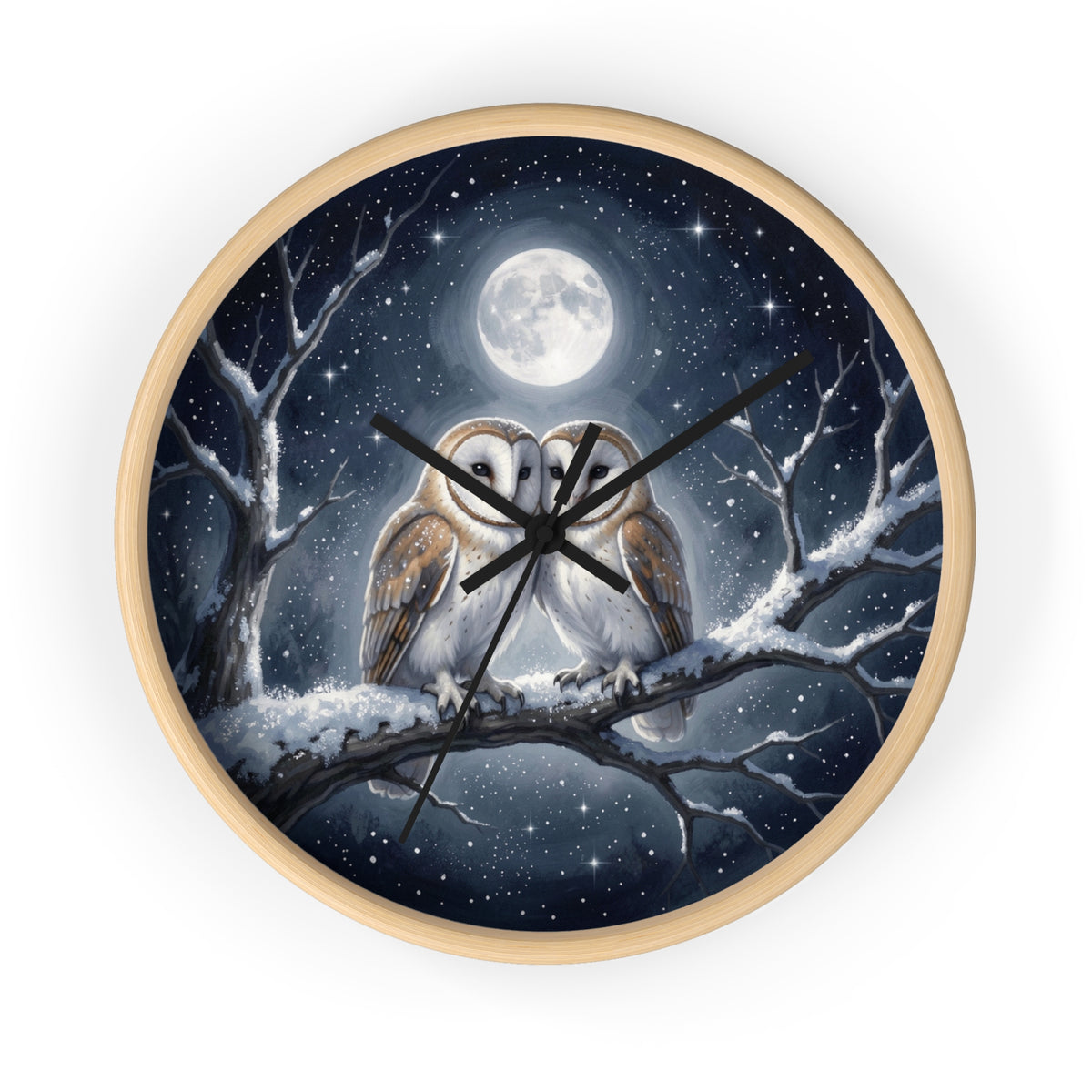 Moonlit Owl Wall Clock