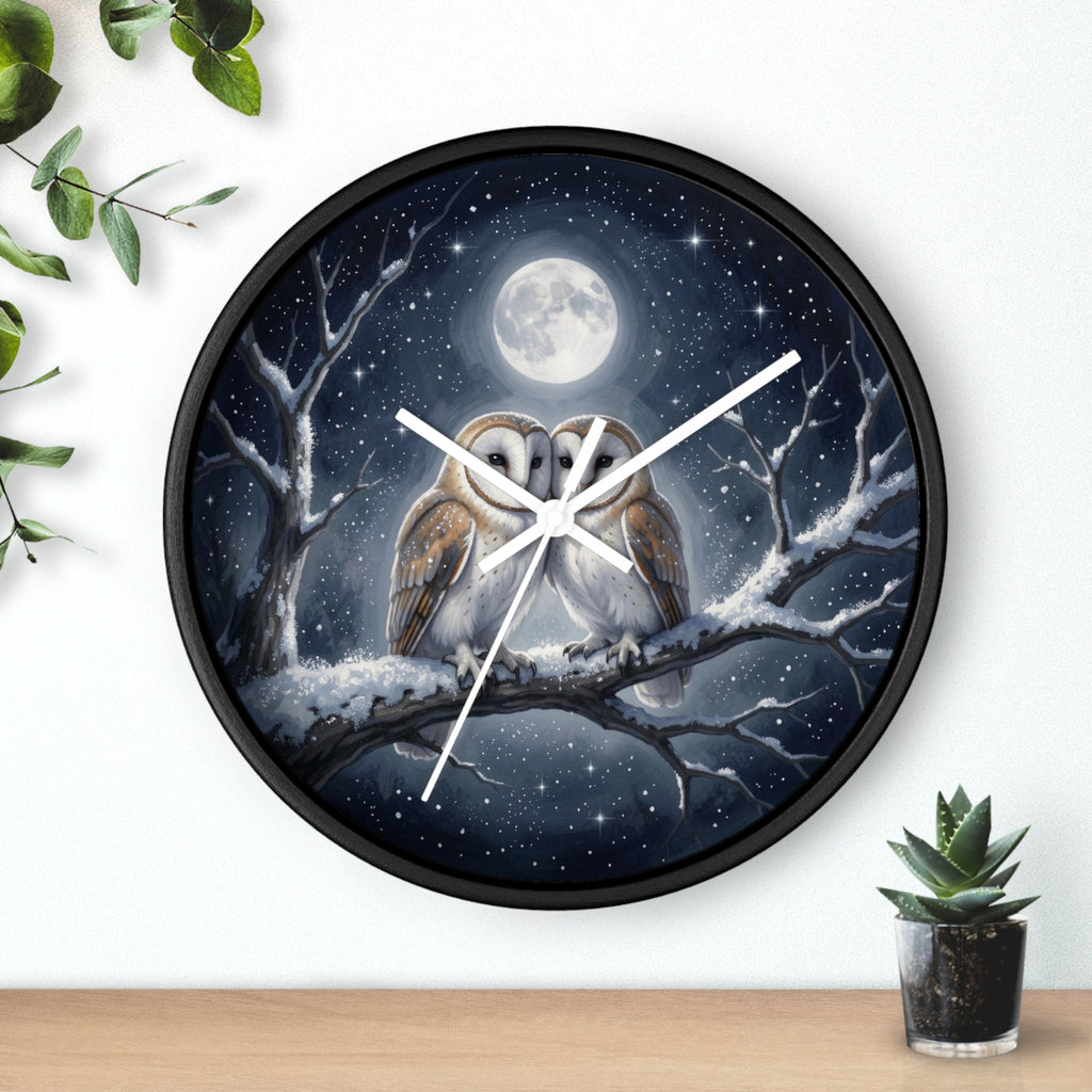 Moonlit Owl Wall Clock