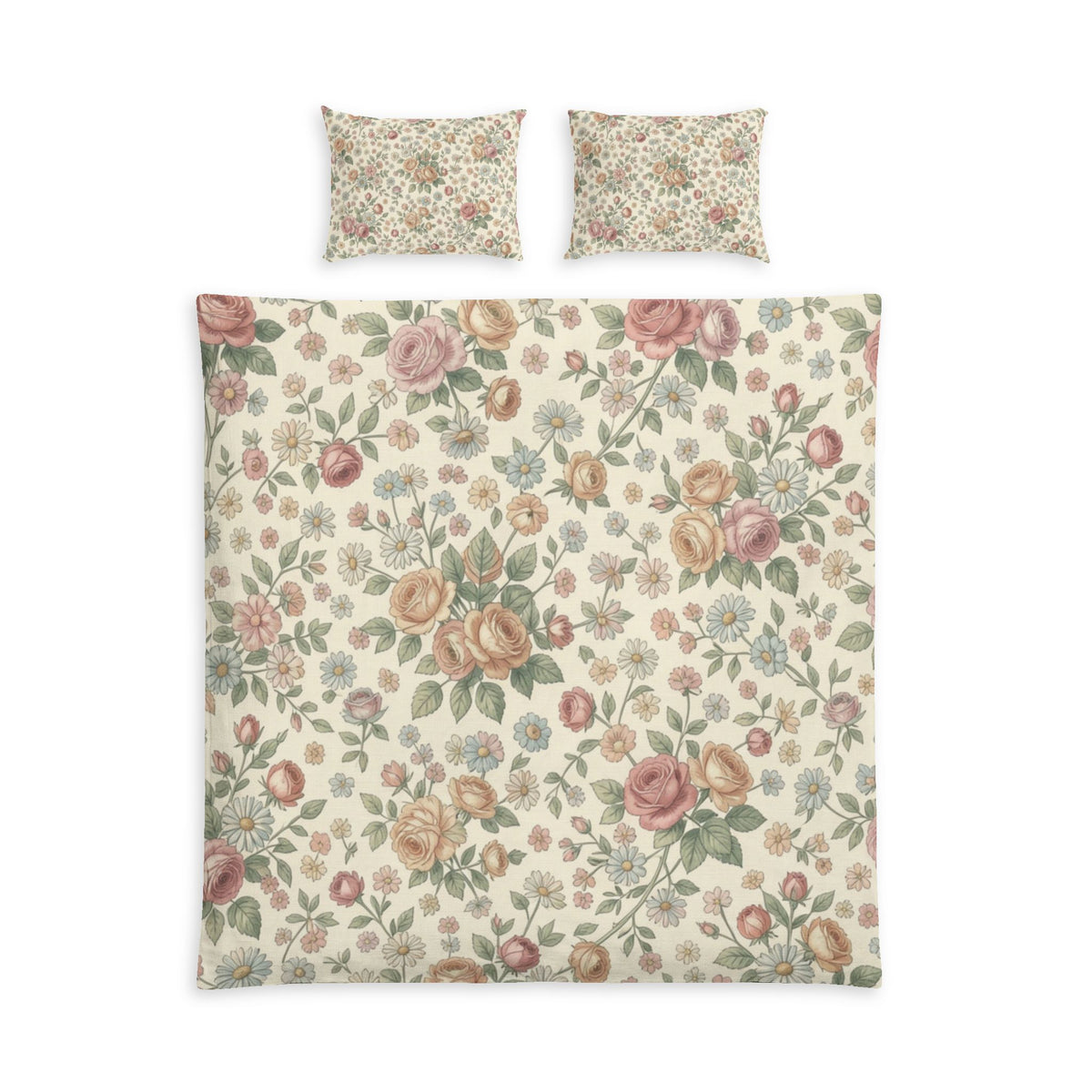 Vintage Floral Cotton Bed Set