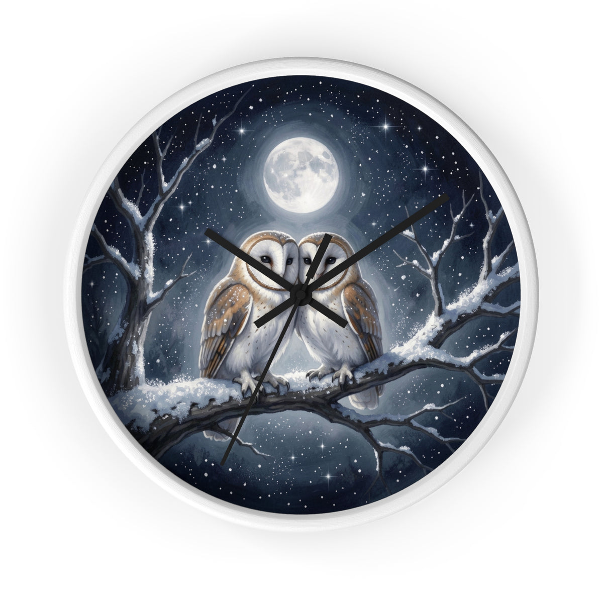 Moonlit Owl Wall Clock