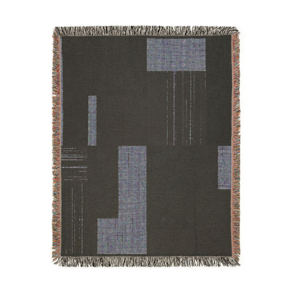 Modern Patchwork Woven Blanket – Neutral Geometric Throw for Living Room, Cozy Home Décor Gift
