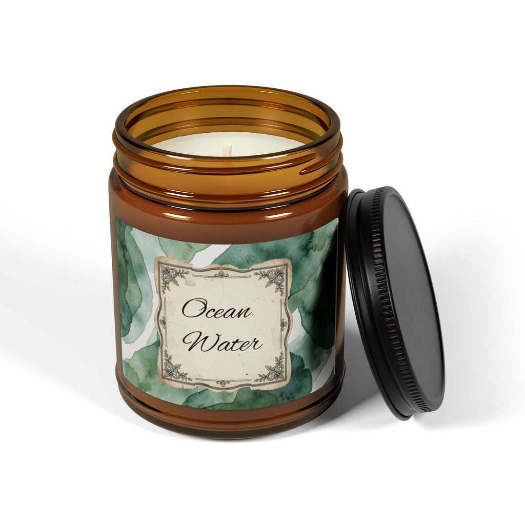 Ocean Water Scented Soy Candle — Amber Jar (Multi-Size)