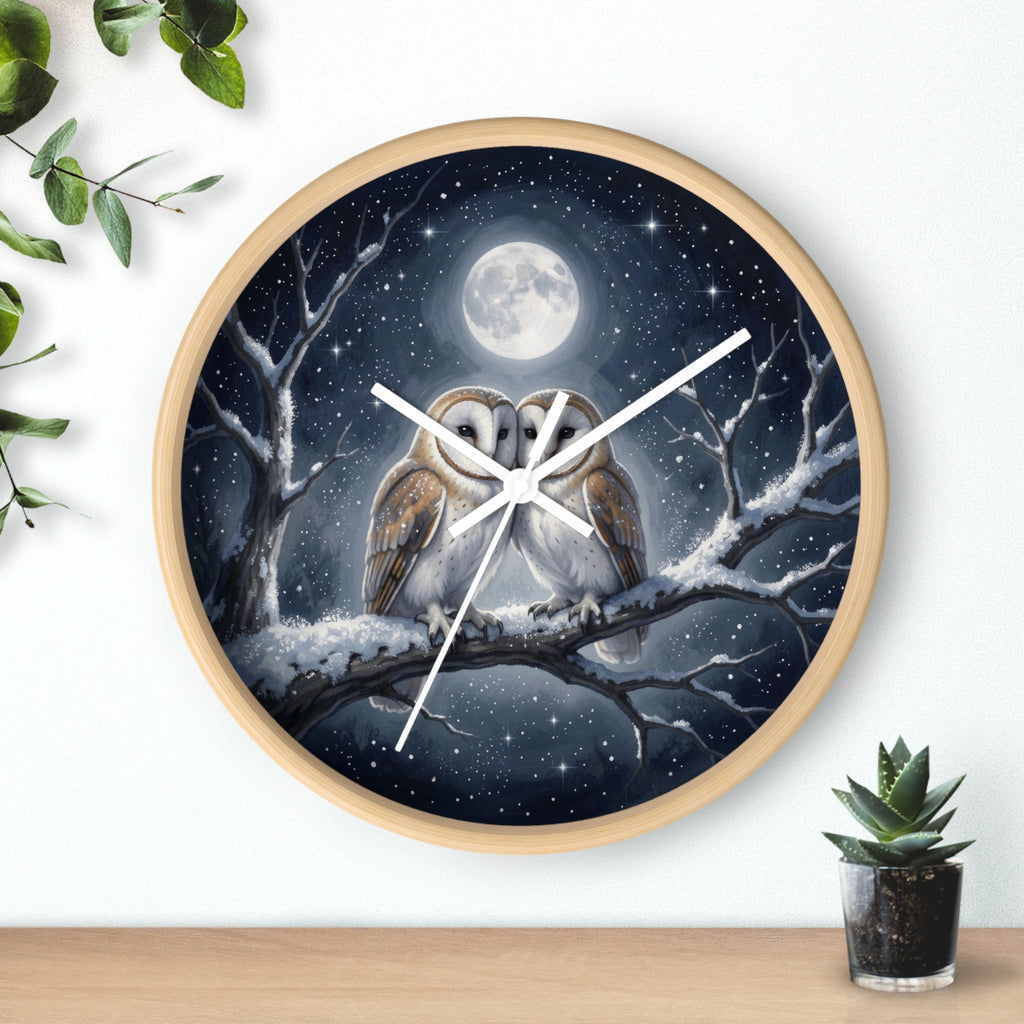 Moonlit Owl Wall Clock