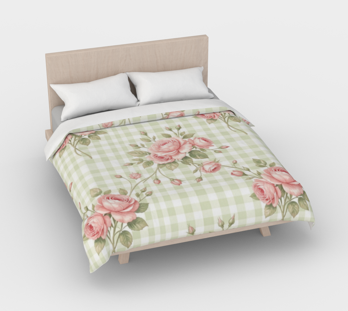 Vintage Country Gingham Rose