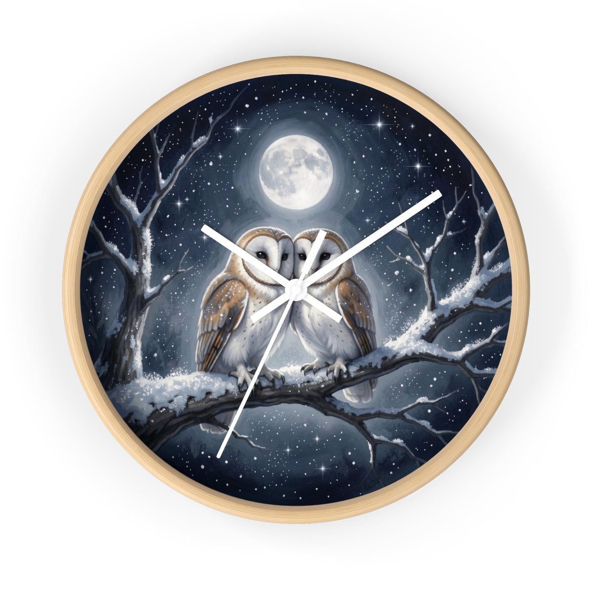 Moonlit Owl Wall Clock