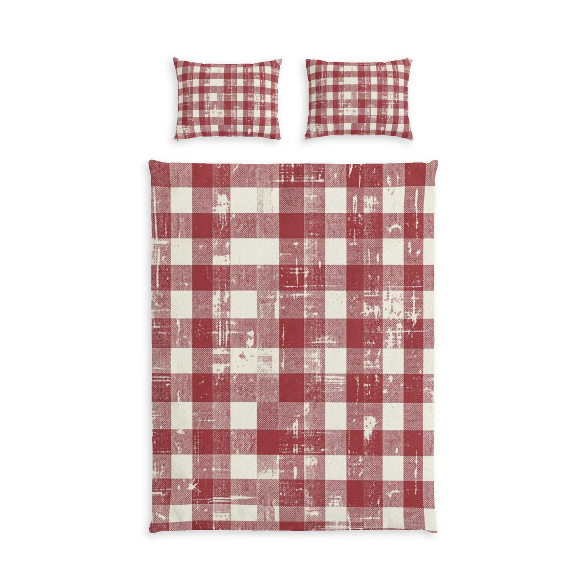 Rustic Red Buffalo Plaid Cotton Bed Set