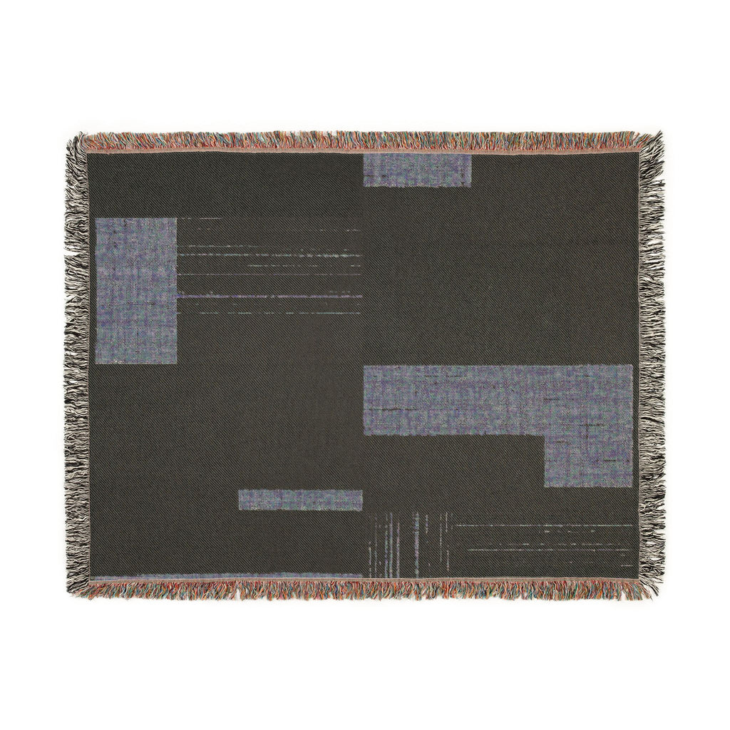 Modern Patchwork Woven Blanket – Neutral Geometric Throw for Living Room, Cozy Home Décor Gift
