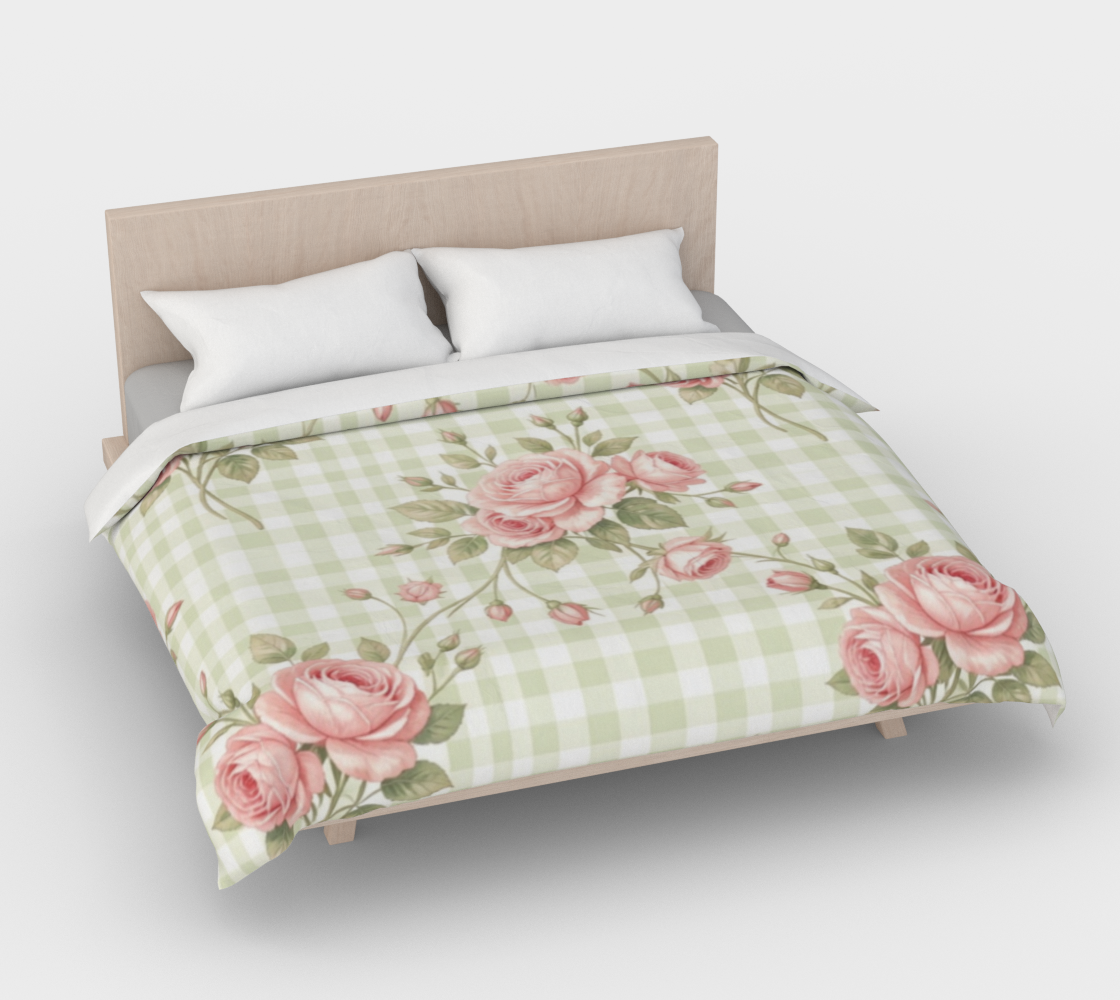 Vintage Country Gingham Rose