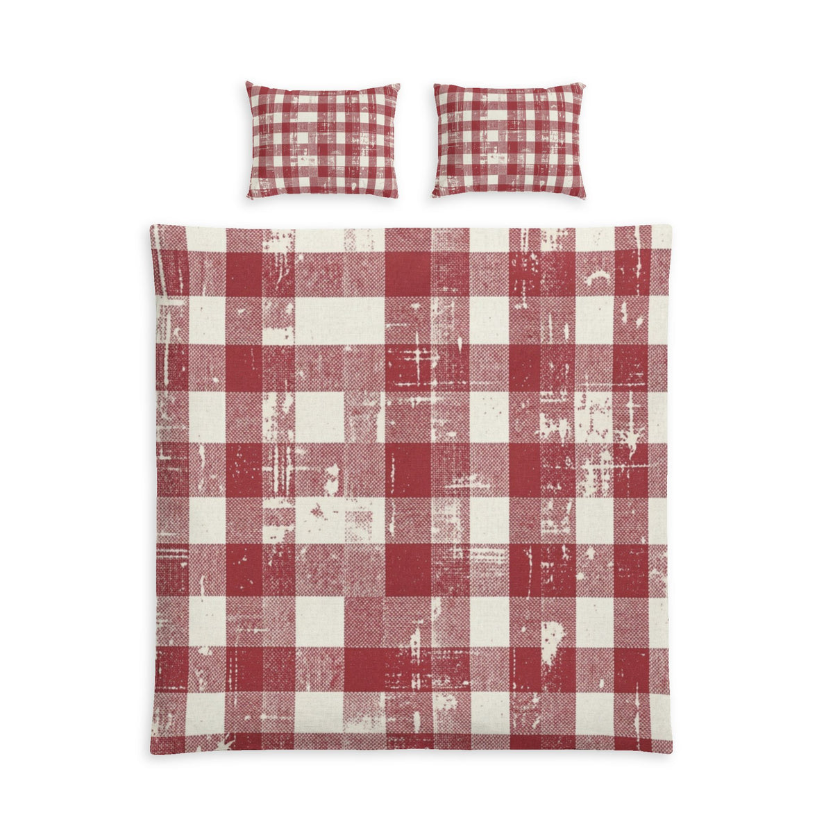 Rustic Red Buffalo Plaid Cotton Bed Set