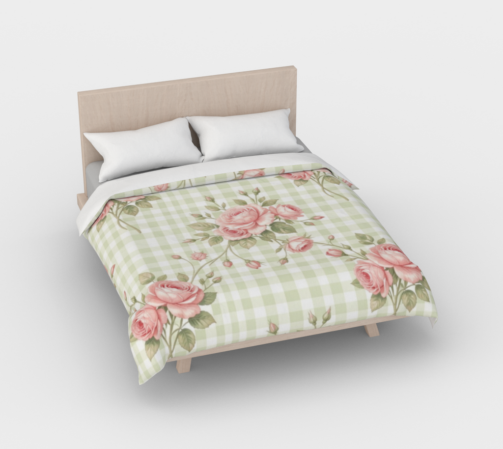 Vintage Country Gingham Rose