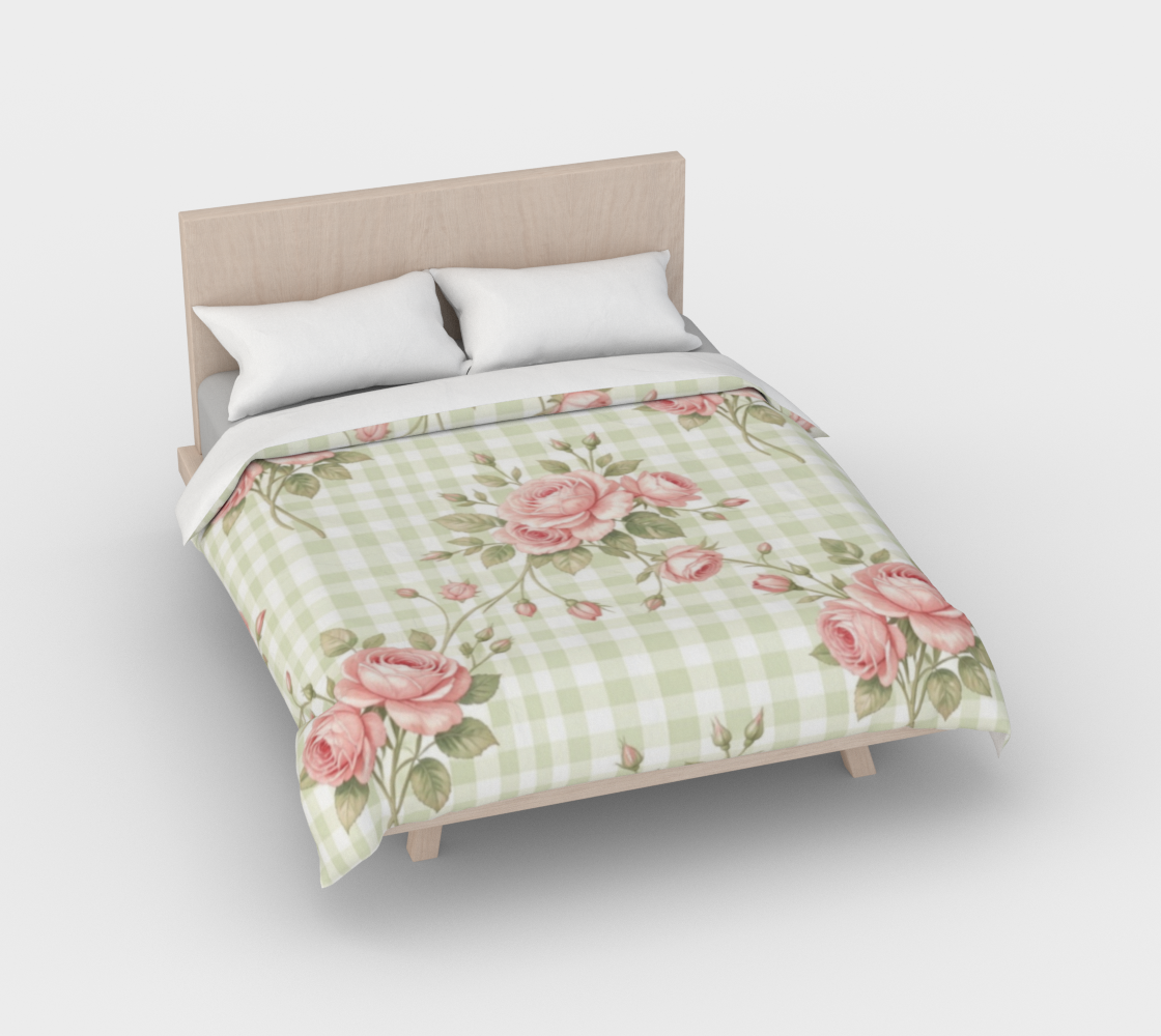 Vintage Country Gingham Rose